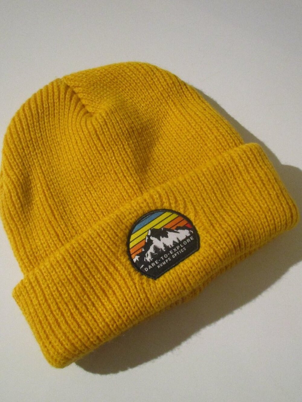 Humps Optic Mountain Logo Ski & Snow Beanie in Mustard